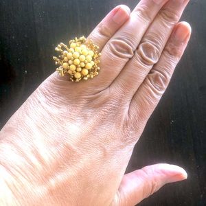 JCrew Beaded Gold Ring